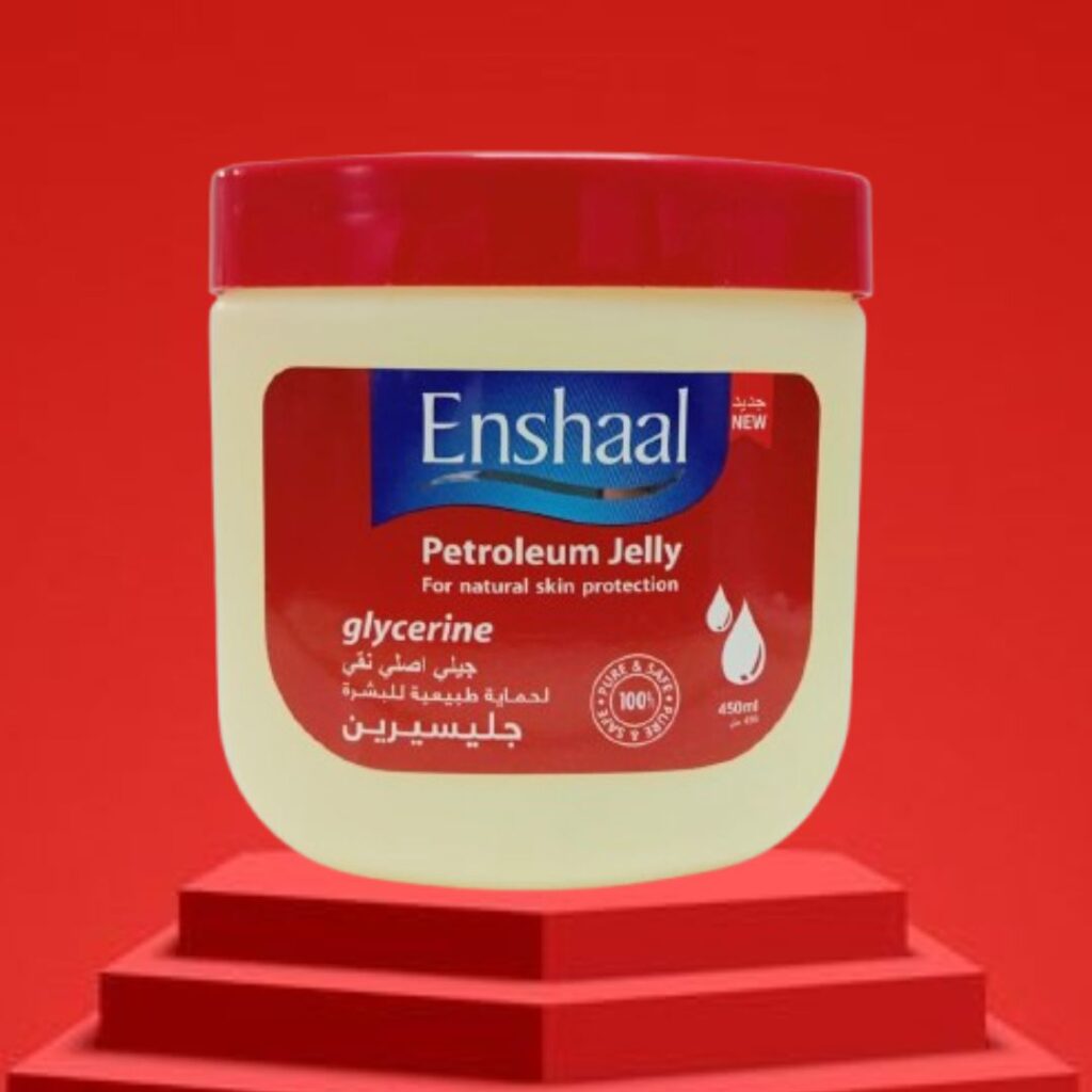 Enshaal Petroleum Jelly For natural skin Protection Glycerine | جيلي اصلي نقي لحماية طبيعية للبشرة جليسيرين