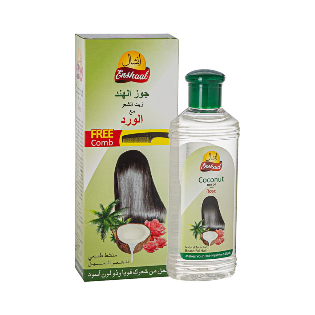 Enshaal Coconut Hair Oil with Rose | Enshaal Cosmetics | Enshaal Cosmetic | Enshaal Coconut Hair Oil with Rose