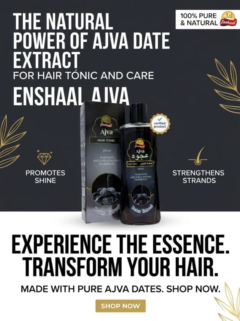 modern ad banner of Ajva hair oil